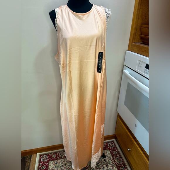 Elegant Peach Sleeveless Future Collective Nightgown Dress 3X NWT - Picture 1 of 10